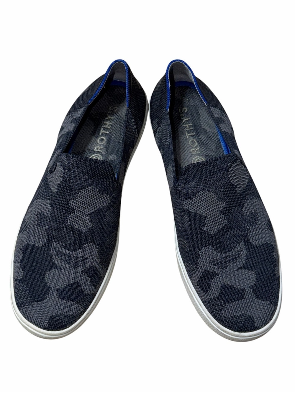 Rothy’s Charcoal & Grey Camo Slip On Sneaker Womans 10.5